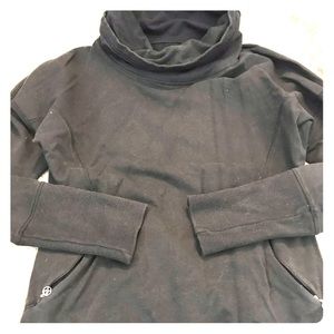 Lululemon Cowl Neck Sweatshirt Pullover 4 Black